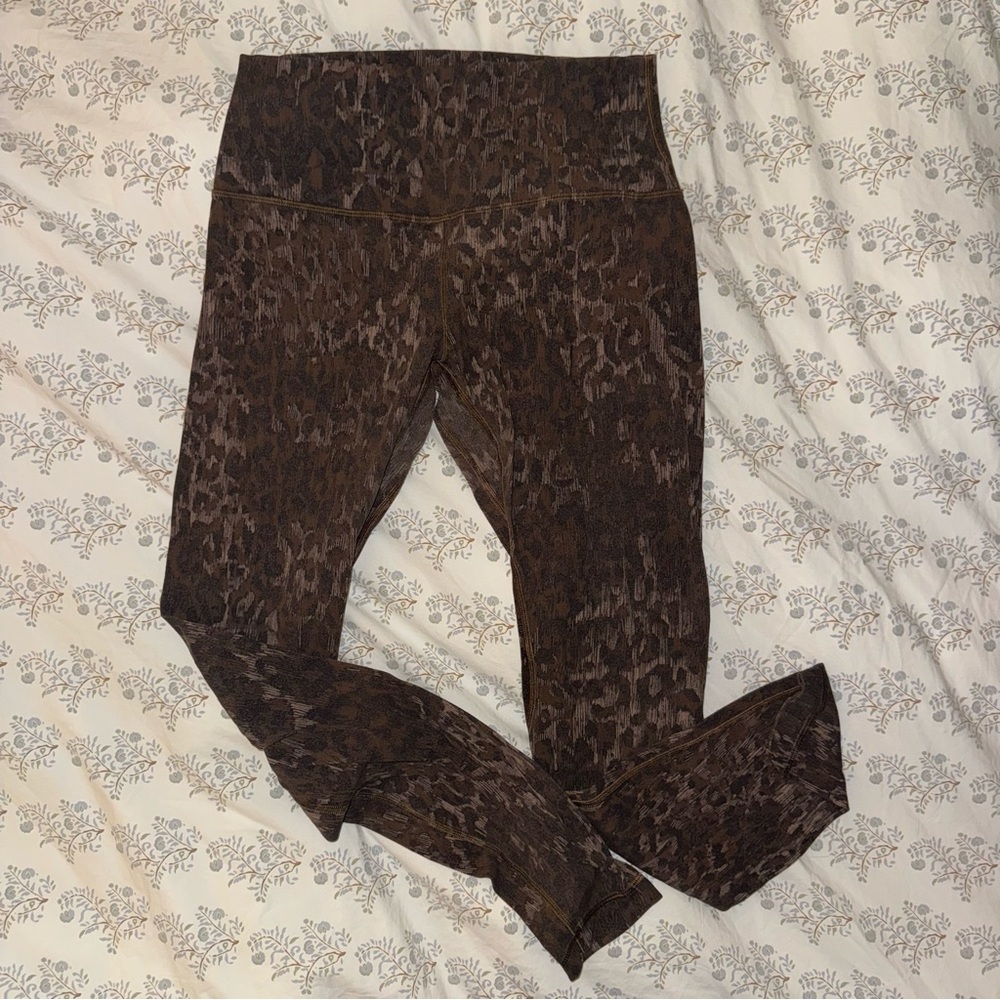 lululemon athletica Brown Leopard Print High-Rise Leggings